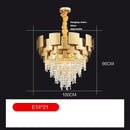 GobekUsa Golden Crystal Stainless Steel Pendant Light for Stylish Foyer