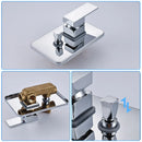 GobekUsa Chrome Bathtub Faucet Mixer with Hand Shower Waterfall Spout