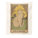 GobekUsa Cat Divination Tarot Card Tapestry Moon Phase Wall Hanging Décor
