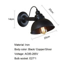 GobekUsa Industrial Black Wall Sconce E27 Wall Lamp for Indoor Lighting, Adjustable Retro Loft Bedside