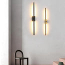 GobekUsa LED Metal Tube Wall Lamp Modern Black Gold Decor Sconce for Bedroom Foyer Bathroom