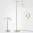GobekUsa Circular Glass Lampshade Floor Lamp for Living Room Office LED Lights