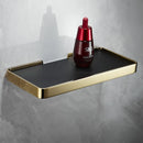 GobekUsa Brushed Gold Bathroom Corner Shelf Wall-Mounted Storage Organizer
