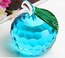 GobekUsa 3D Crystal Yellow Apple Glass Paperweight Figurine Ornaments - Office Desktop Decoration