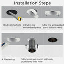 GobekUsa Adjustable Recessed LED Ceiling Downlight for GU10/MR16/MR11 Bulbs