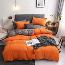 GobekUsa Brushed Duvet Cover Set, Solid Orange Red, Luxury Hotel Bedding Set