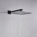 GobekUsa Black Shower Faucet Set with Rainfall Head and Hand Sprayer