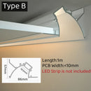 GobekUsa 1m Trimless LED Aluminum Profile for Hidden Backlighting Linear Strip Light