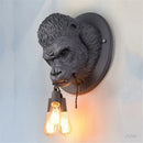 GobekUsa Gorilla Resin Wall Sconce Retro Bedside Lamp Luminaire