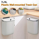 GobekUsa Kitchen Wall-Mounted Waste Bin with Lid - Cabinet Door Hanging Garbage Can
