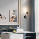 GobekUsa Black Metal Wall Bathroom Mirror Lamp - Modern Indoor Bedroom Decor