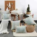 GobekUsa Green Tassel Pillow Cover 45x45cm/30x50cm Cotton Linen for Home Decor