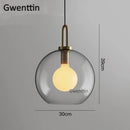 GobekUsa Luxe Glass Ball Pendant Lights: LED Nordic Hanging Lamp for Home Art Decor