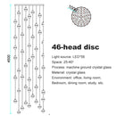 GobekUsa Crystal Ball Chandelier: Stylish Meteor Shower Lighting for Restaurant, Bar, and Home