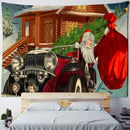 GobekUsa Christmas Fireplace Tapestry Wall Hanging Home Decor
