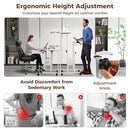 Mobile Standing Desk Height-Adjustable Laptop Cart with Split Top and Hanging Hooks by LJGDeals