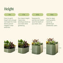 17" Tall 9 In 1 Large Modular Metal Raised Garden Bed Kit