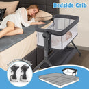 Height Adjustable Bedside Sleeper with Storage Bag and Soft Mattress for Baby by LJGDeals
