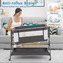 Height Adjustable Bedside Sleeper with Storage Bag and Soft Mattress for Baby by LJGDeals