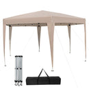 13 x 11.5 FT Hexagonal Pop-Up Height Adjustable Canopy Tent with Dressed Legs-Khaki by LJGDeals
