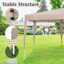13 x 11.5 FT Hexagonal Pop-Up Height Adjustable Canopy Tent with Dressed Legs-Khaki by LJGDeals