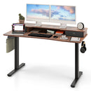55 Inch x 24 Inch Height Adjustable Electric Standing Desk with 2 Drawers by LJGDeals