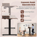 55 Inch x 24 Inch Height Adjustable Electric Standing Desk with 2 Drawers by LJGDeals