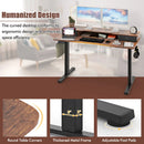 55 Inch x 24 Inch Height Adjustable Electric Standing Desk with 2 Drawers by LJGDeals