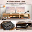 55 Inch x 24 Inch Height Adjustable Electric Standing Desk with 2 Drawers by LJGDeals