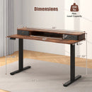 55 Inch x 24 Inch Height Adjustable Electric Standing Desk with 2 Drawers by LJGDeals