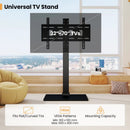 Height Adjustable Floor TV Stand with AV Shelf for 32-70 Inch TVs by LJGDeals