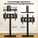 Height Adjustable Floor TV Stand with AV Shelf for 32-70 Inch TVs by LJGDeals
