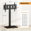 Height Adjustable Floor TV Stand with AV Shelf for 32-70 Inch TVs by LJGDeals