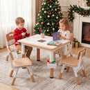 Kids Table and 4 Chairs Set with Adjustable Height by LJGDeals