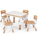 Kids Table and 4 Chairs Set with Adjustable Height by LJGDeals