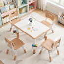Kids Table and 4 Chairs Set with Adjustable Height by LJGDeals