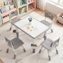 Kids Table and 4 Chairs Set with Adjustable Height by LJGDeals