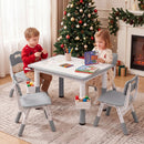 Kids Table and 4 Chairs Set with Adjustable Height by LJGDeals