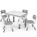Kids Table and 4 Chairs Set with Adjustable Height by LJGDeals