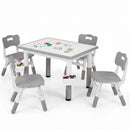 Kids Table and 4 Chairs Set with Adjustable Height by DirectDeals