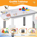 Kids Table and 4 Chairs Set with Adjustable Height by LJGDeals
