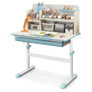 Height Adjustable Kids Study Desk with Tilt Desktop for 3-12 Years Old by LJGDeals