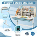 Height Adjustable Kids Study Desk with Tilt Desktop for 3-12 Years Old by LJGDeals