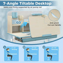 Height Adjustable Kids Study Desk with Tilt Desktop for 3-12 Years Old by LJGDeals