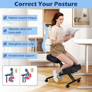 Height Adjustable Kneeling Chair Posture Correction Stool by LJGDeals