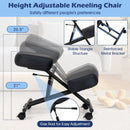 Height Adjustable Kneeling Chair Posture Correction Stool by LJGDeals