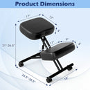 Height Adjustable Kneeling Chair Posture Correction Stool by LJGDeals