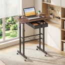 Height Adjustable Standing Desk with Wheels & Drawer by LJGDeals