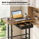 Height Adjustable Standing Desk with Wheels & Drawer by LJGDeals
