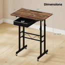 Height Adjustable Standing Desk with Wheels & Drawer by DirectDeals